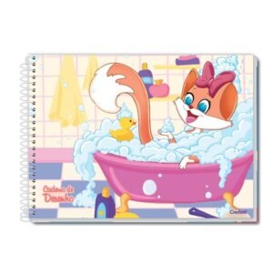 Caderno Desenho Capa Dura 60F Foxy Kids Credeal