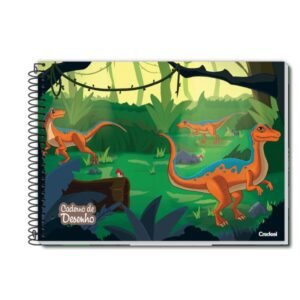 Caderno Desenho Capa Dura 80F Super Dino 280515 Credeal