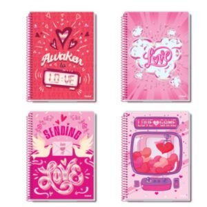 Caderno Universitário Capa Dura 10m 160F Love Credeal