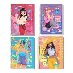 Caderno Universitário Capa Dura 10m 140F Pop Fashion By Credeal
