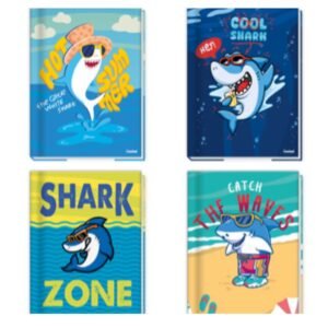 Caderno Brochura Capa Dura 80F Sharkinhos 287323 Credeal