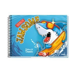 Caderno Desenho Capa Dura 80F Sharkinhos Credeal