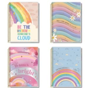 Caderno Universitário Capa Dura 80F Arcoiris Credeal