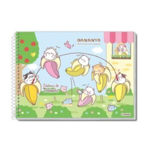 Caderno Desenho Capa Dura 80F Bananya Credeal