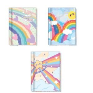 Caderno Brochura Capa Dura 80F Arcoiris Credeal