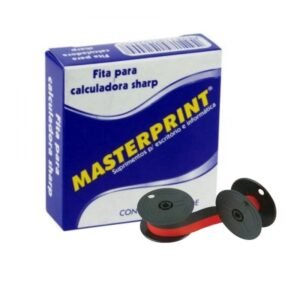 Fita para Calculadora Sharp 13mm x 4m Preta/Vermelha Masterprint