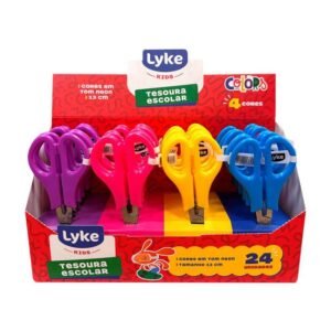 Tesoura Escolar 13cm Neon 104201 Lyke