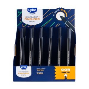 Marcador Fineliner 04mm Preto 101301 Lyke