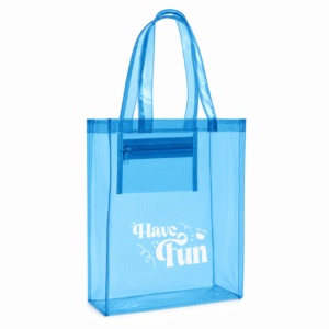 Bolsa Sacola Transparente Polibras Have Fun com Bolso Frontal