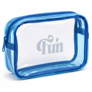 Estojo Box Nécessaire Transparente Polibras Fun em PVC com Zípe