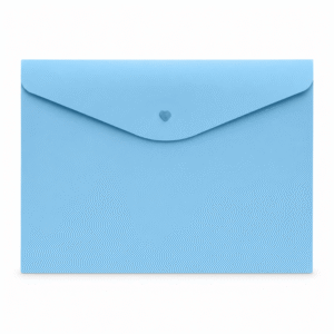 Pasta Envelope A4 Polibras Linha Neon Azul com Botão