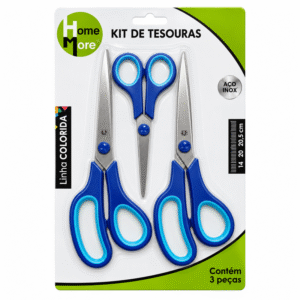 Kit Tesoura Colorida HM134 Home e More